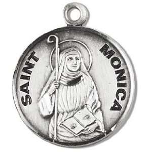  St. Monica   Sterling Silver Medal (18 Chain) Everything 