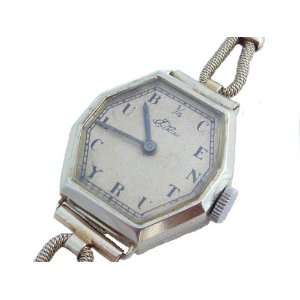  Antique ROLEX ¼ Century Club 18K White Gold Watch 
