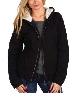 Roxy Womens Spindrift Sherpa Jacket Coat Black $79.50  
