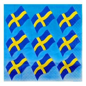  Sweden Flags Luncheon Napkin