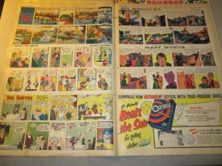 Lot of 8 Old COMIC ROUNDUP Denver Sunday Newspaper COMIC Sections   52 