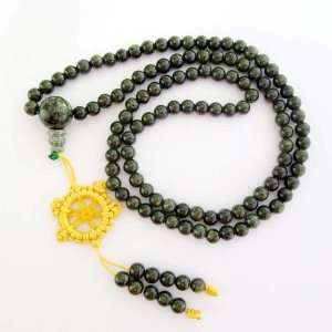  6mm 108 Jasper Stone Beads Tibetan Buddhist Prayer Japa Mala Jewelry