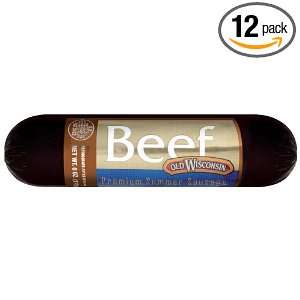 Old Wisconsin Summer Sausage, Beef, 6 Ounce (Pack of 12)  