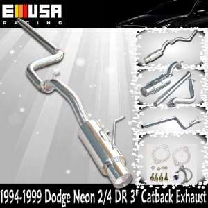 1995 1999 Dodge Neon 2/4 DR 3 Catback Exhaust Stainless Steel Great 
