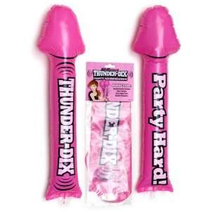  Bundle Thunder Dix Party Noisemakers and 2 pack of Pink 