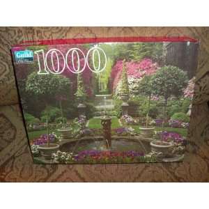  Fountain and Garden in Bloom a 1000 Piece Puzzle Toys 