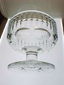 VICTORIAN CUT GLASS PEDESTAL SUGAR BOWL C1880  