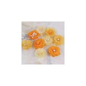     Fabric Flower Embellishments   Orange Ice Arts, Crafts & Sewing