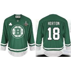 St Pattys Day NHL Gear   Nathan Horton #18 Boston Bruins Jersey Green 