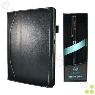   Leather Case Cover + StylusPen Combo for Transformer Pad TF300, TF300T
