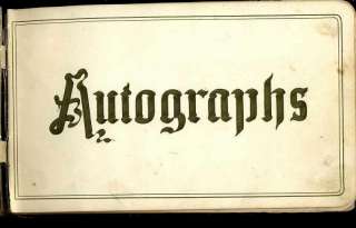 1889 antique AUTOGRAPH BOOK buena vista pa  