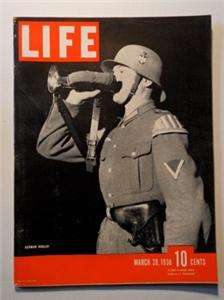 Life Mag  March 28,1938 German Bugler Hitler Issue  