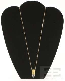 Unearthen 14K Gold Chain 9mm Crystal Bullet Necklace  