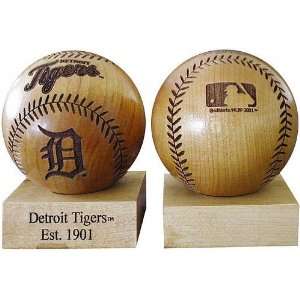    Detroit Tigers MLB Laser Engraved Wood Baseball