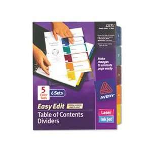com Avery® AVE 12171 READY INDEX EASY EDIT CONTENTS DIVIDERS, TITLE 