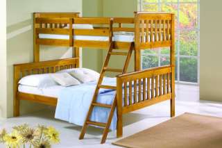 TWIN over FULL BUNK BED HONEY bunkbeds beds  