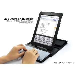  360 Degree Rotating Black iPad 2 Case and Stand with 