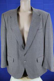 Burberrys Beige Houndstooth Suit Coat Jacket 44R 44  