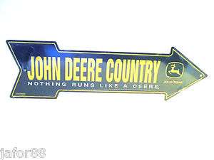 JOHN DEERE COUNTRY ARROW METAL STREET SIGN  
