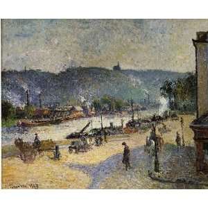   name The Quays at Rouen, by Pissarro Camille
