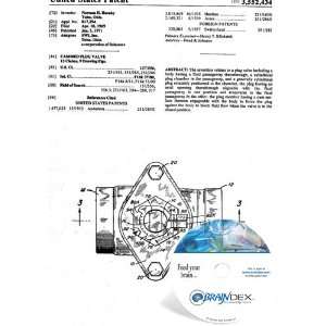  NEW Patent CD for CAMMED PLUG VALVE 