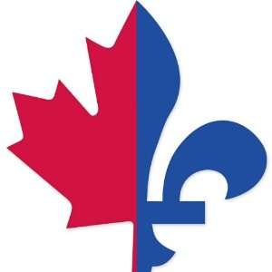  Quebec Canada Maple Leaf car bumper sticker 4 x 4 