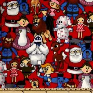  58 Wide Fleece Rudolph The Red Nosed Reindeer Multi/Red 