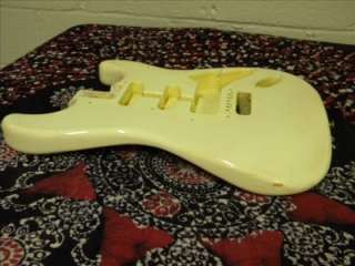 Fender MIM Mexico Squier Stratocaster Strat Electric Guitar Body White 