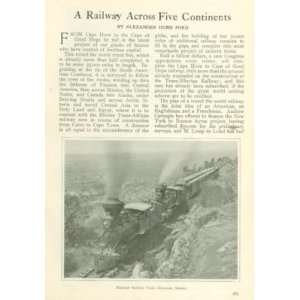    1906 World Trunk Railroad Line Five Continents 