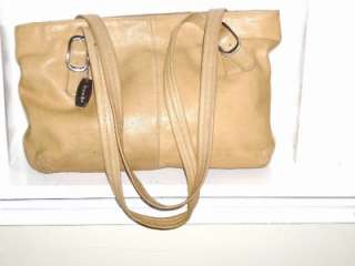 TIGNANELLO Buttery Soft Tan Slouchy Distressed Leather Tote Shoulder 