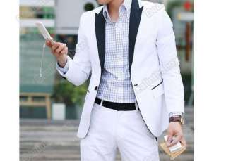   Stylish Men’s Casual Slim fit One Button Suit Pop Blazer Coat Jacket