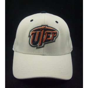  Utep Miners White Fit Stretch Cap From Top Of The World 