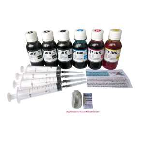 Ink refill kit, refill set for Canon PGI 220, CLI 221 ink cartridges 