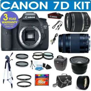  Camera + Canon 18 55 Zoom Lens + Canon 75 300 Telephoto Zoom Lens 