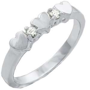  TQW10428ZCH T14 CZ and Hearts Promise Keepsake Ring (4) Jewelry