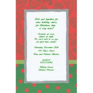  Holiday Paisley Invitation