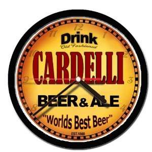  CARDELLI beer and ale cerveza wall clock 