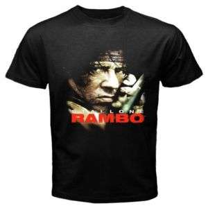 New Rambo Sylvester Stallone Movie Black T shirt S 3XL  