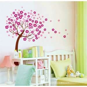   Wall Decor Removable Decal Sticker   Giant Cherry Blossom Tree in Wind