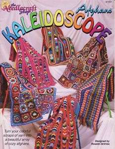 Kaleidoscope Afghans crochet patterns colorful scrap  
