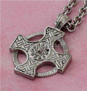   CROSS STAINLESS STEEL PENDANT CHAIN NECKLACE GOD JESUS JEWELRY  