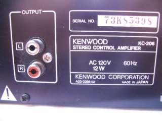 ESTATE* VINTAGE KENWOOD STEREO CONTROL PRE AMP KC 206 U FIX  