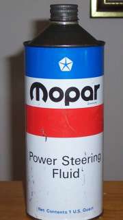 Vintage Mopar Power Steering Fluid 1 Qt.Cone Top Can  