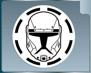 Star Wars REPUBLIC COMMANDO HELMET w/ Logo vinyl decal  