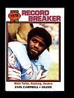ORIGINAL 1979 Topps 3 Earl Campbell Rookie OILERS Walter Payton BEARS 