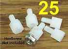 25   Nylon Plastic Hex 6/32 Standoff Screws Standoffs S