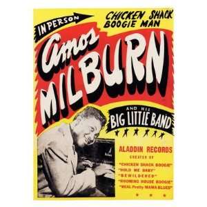   Amos Milburn   Rock n Roll Concert   15.6x11.7 inches