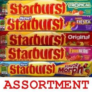 AMERICAN CANDY ASSORTMENT   STARBURST 5 Flavors 25 Pack 04005108 