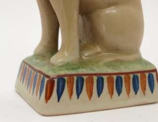 Pair of Staffordshire Pottery Seated Cats on Bases *  