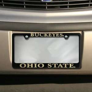 Ohio State Buckeyes Black Engraved License Plate Frame